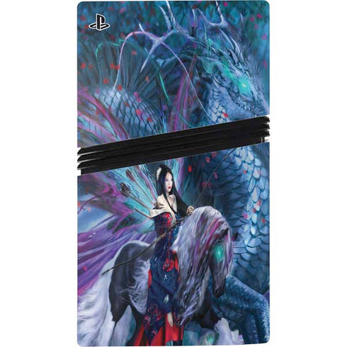 Ride of the Yokai Fairy and Dragon by Ruth Thompson PS5 Pro Console Skin